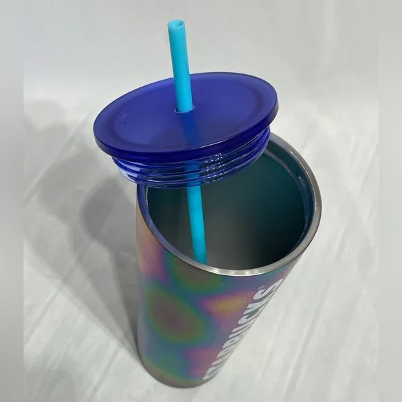 Starbucks Dining Starbucks Fluorescent Rainbow Metal Venti Tumbler Cup